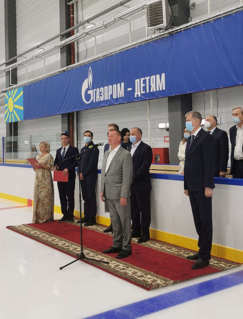 Генеральный директор ООО «Газпром добыча Иркутск» Андрей Татаринов во время церемонии открытия спортивного комплекса